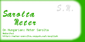 sarolta meter business card